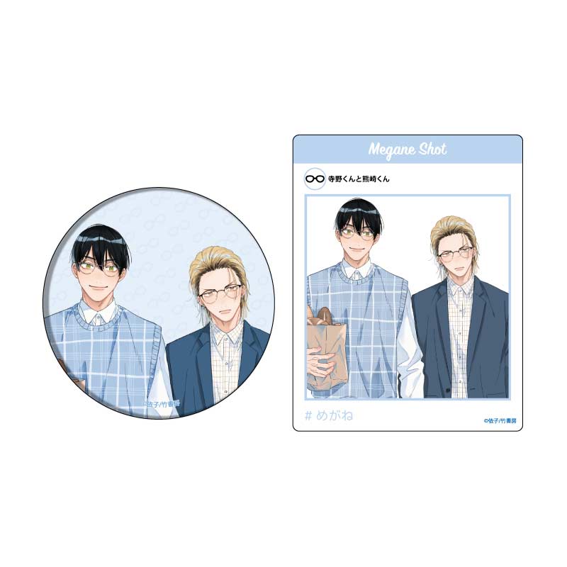 (PO) Can Badge & Acrylic Card Set Yoriko Works 01 Waru / Yankee Gap Moe Megane BL Fair (Original Illustration)