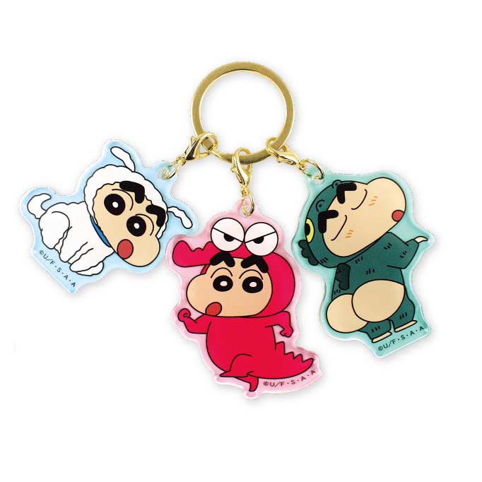 Crayon Shin-chan 3 Charm Key Chain Kigurumi Shin-chan