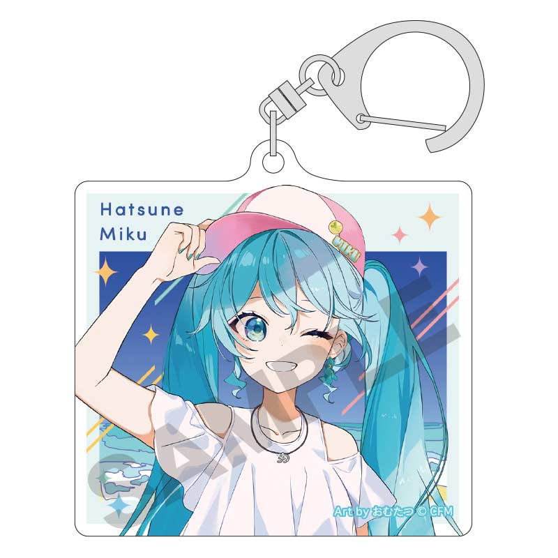 Hatsune Miku Acrylic Key Chain White Dress