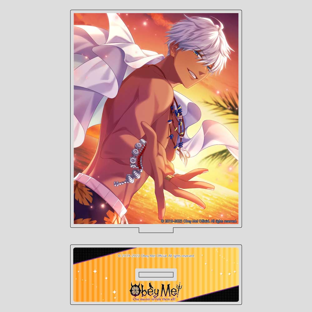 Obey Me! Acrylic Panel Stand Mammon A Private Beach for Two