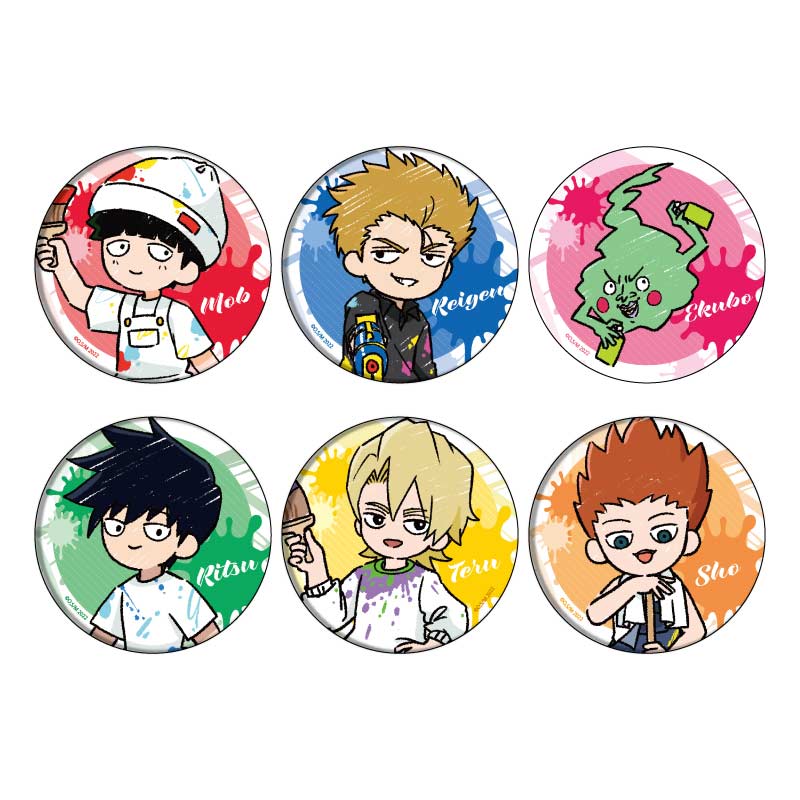 (PO) Can Badge Mob Psycho 100 III 03 Play with Paint Ver. (Graff Art Illustration) [BOX]
