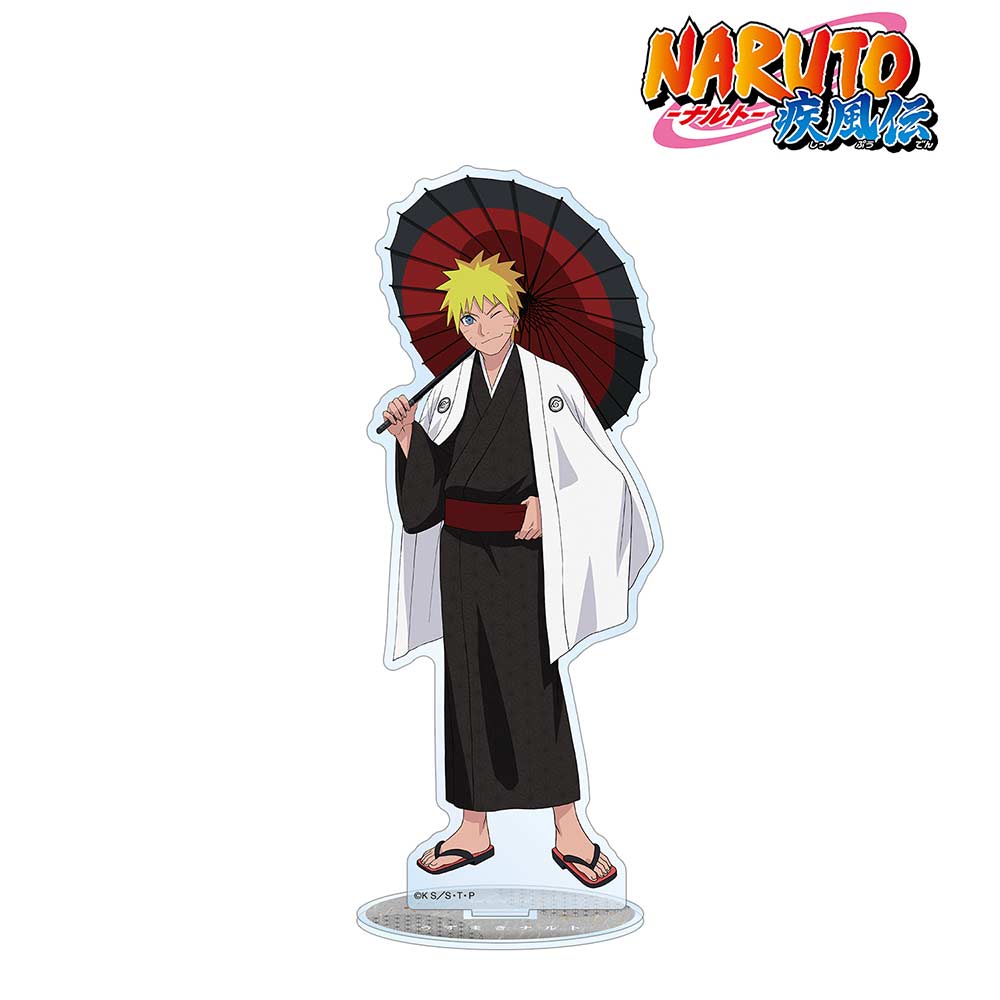 NARUTO Shippuden Original Illustration Naruto Coarse Oilpaper Umbrella Kimono Ver. Big Acrylic Stand