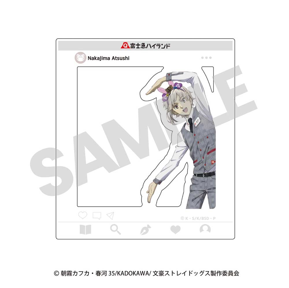 (PO) Bungo Stray Dogs Original Illustration Odekake Clear Frame Nakajima Atsushi Fuji-Q Highland