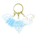 Sanrio Characters Sukipi 3 Charm Key Chain Blue & White