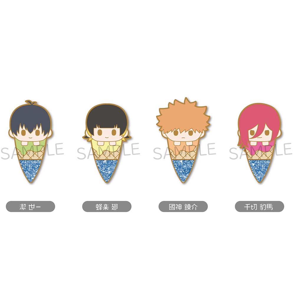(PO) Blue Lock Ice Cream Tapi Pin Badge Set Vol. 1