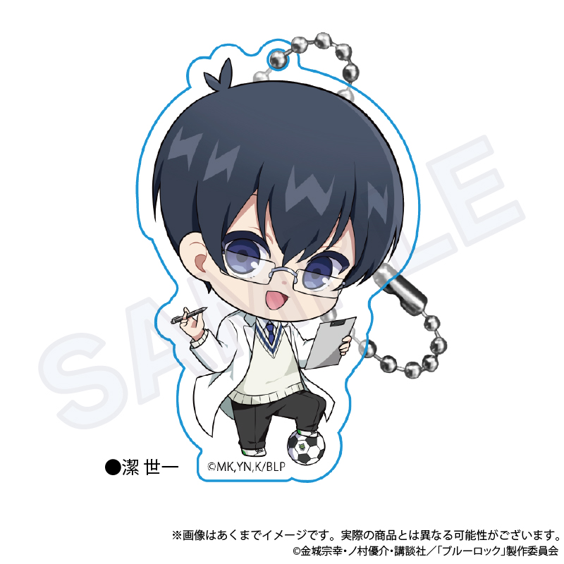 (PO) Blue Lock Mini Character Acrylic Key Chain Sports Research Student Ver. - Isagi Yoichi