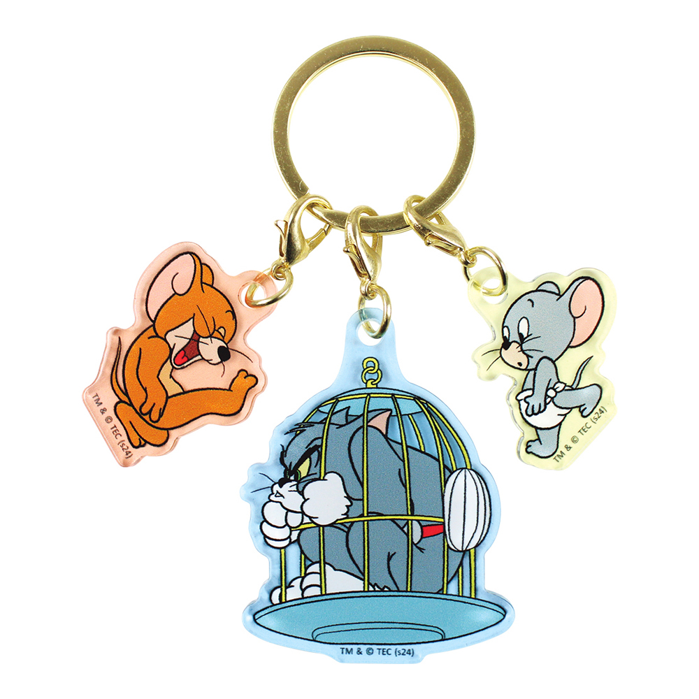 (PO) Tom and Jerry 3 Charm Key Chain - Jerry & Tom & Tuffy