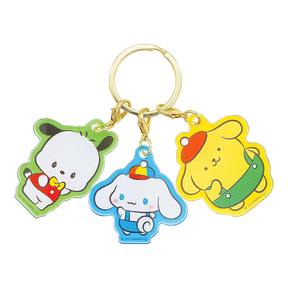 Sanrio Characters Retro Pop Series 3 Charm Key Chain - Pochacco & Cinnamoroll & Pom Pom Purin