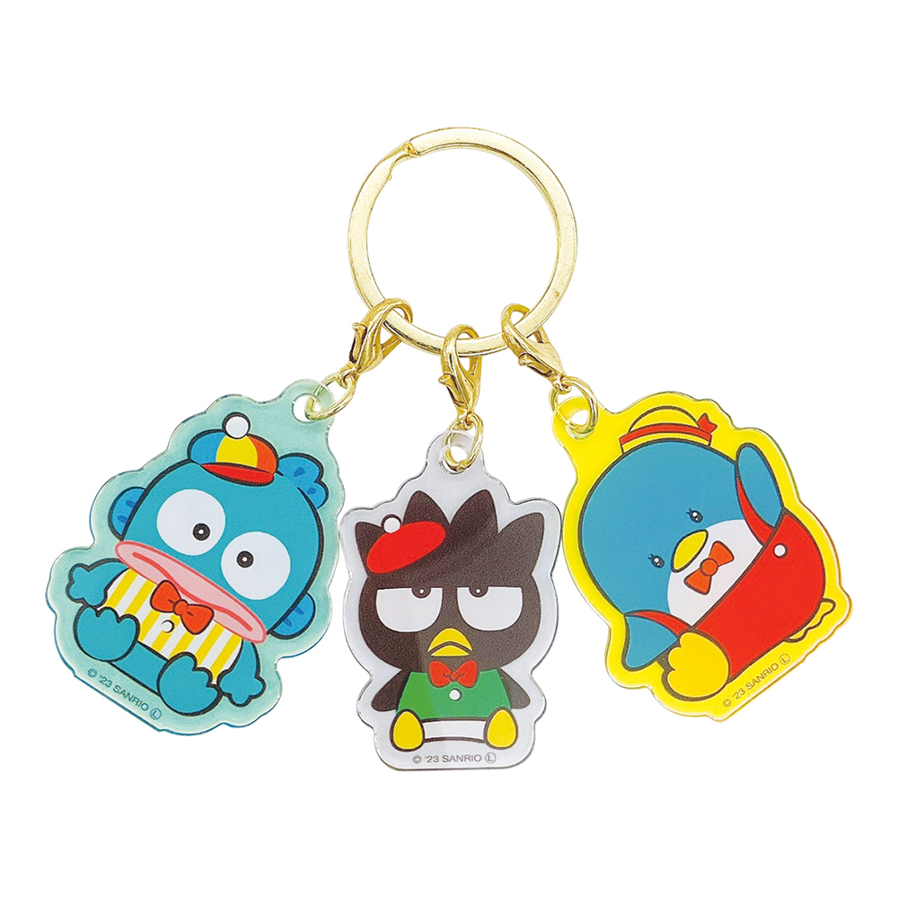 Sanrio Characters Retro Pop Series 3 Charm Key Chain - Hangyodon & Badtz-Maru & Tuxedo Sam