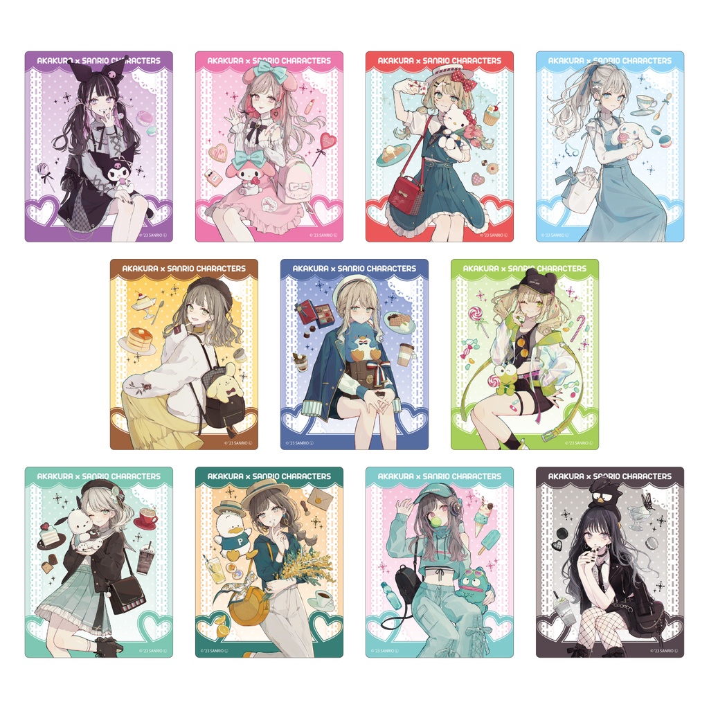 (PO) Acrylic Card Akakura x Sanrio Characters 01 Original Illustration [BOX]