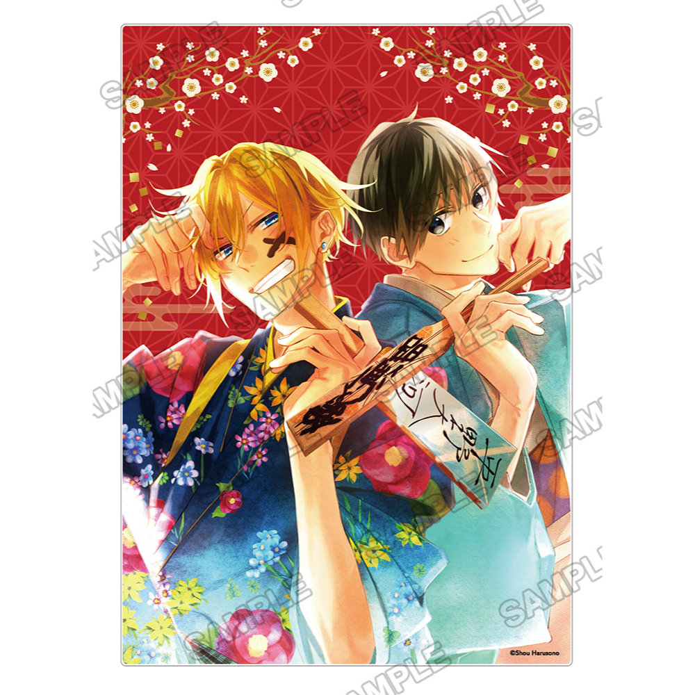 (PO) Hirano and Kagiura Shou Harusono Illustration Acrylic Panel A