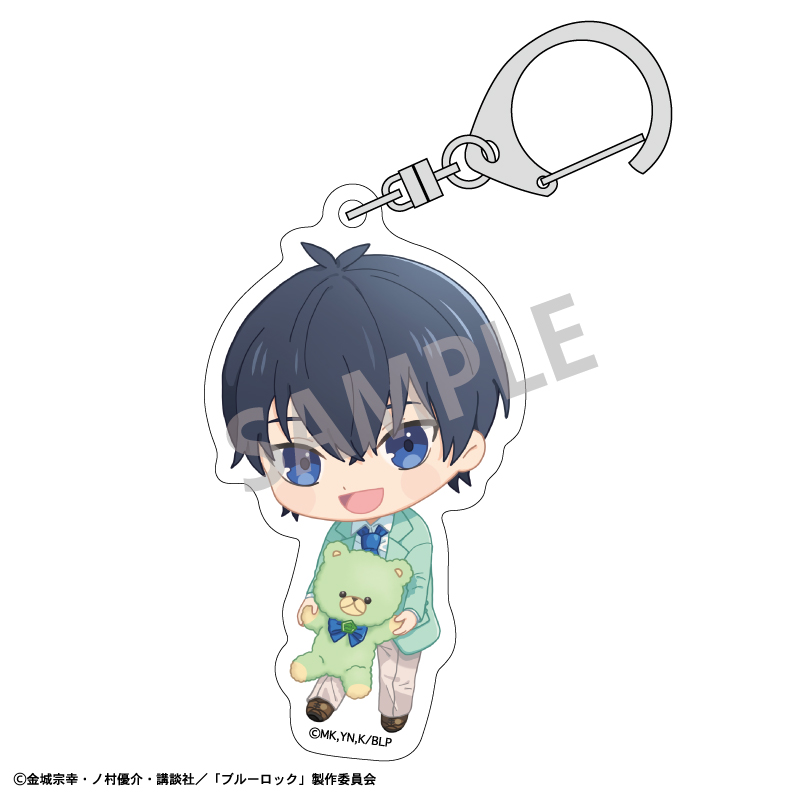 (PO) Blue Lock Acrylic Key Chain Isagi Yoichi Teddy Bear Original Illustration