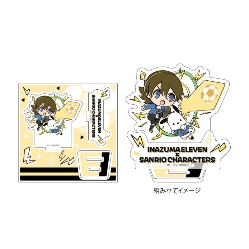 (PO) Acrylic Stand Plate Inazuma Eleven x Sanrio Characters 22 Fidio Aldena x Pochacco (Mini Character Illustration)