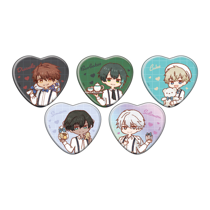 (PO) Heart Can Badge Obey Me! Nightbringer 02 White Day Ver. (Retro Art Illustration) [BOX]