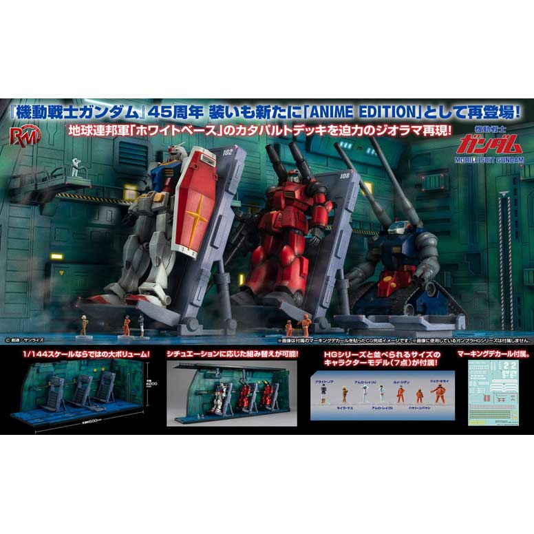 (PO) Realistic Model Series Gundam (For 1/144 Scale HG Series) White Base Catapult Deck ANIME EDITION