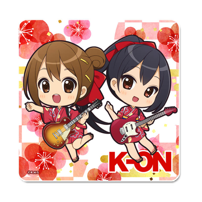 (PO) K-On! Puchichoko Rubber Mat Coaster Engei Taikai