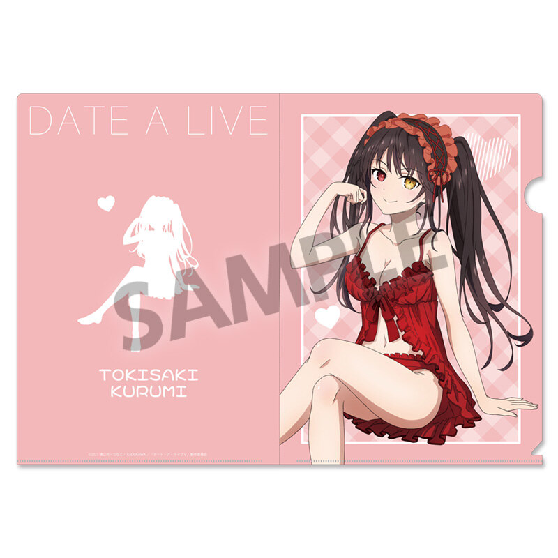 Date A Live V Original Illustration Clear File Tokisaki Kurumi Nightwear Ver.