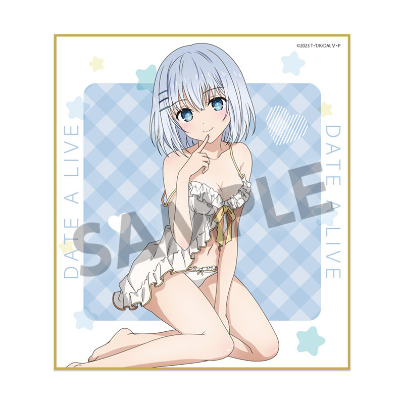 (PO) Date A Live V Original Illustration Mini Shikishi Tobiichi Origami Nightwear Ver.