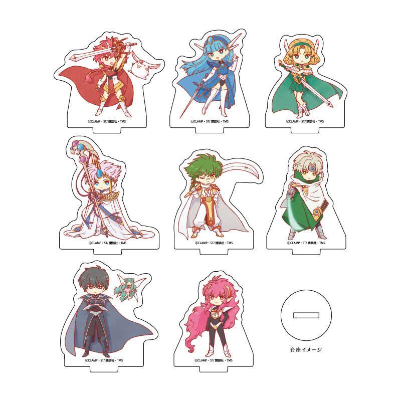 (PO) Acrylic Petit Stand Magic Knight Rayearth 01 Retro Art Illustration [BOX]