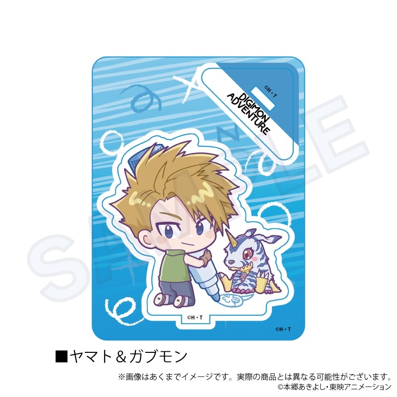 (PO) Digimon Series Mini Character Stand Oekakiccho Ver. Yamato & Gabumon