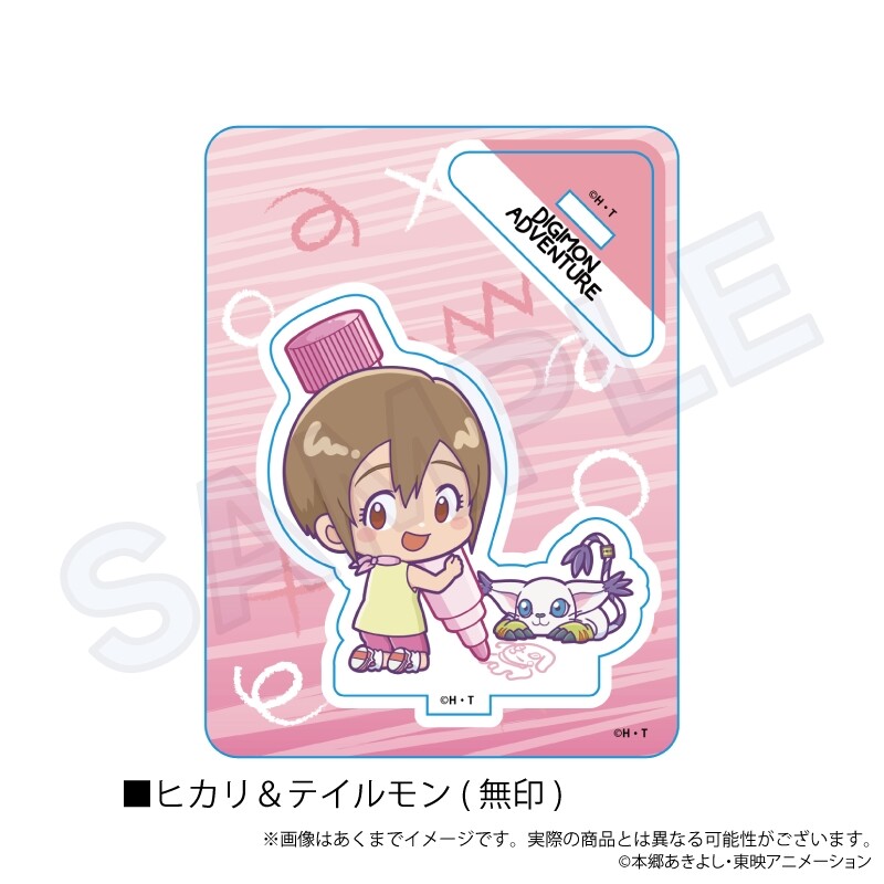 Digimon Series Mini Character Stand Oekakiccho Ver. Hikari & Tailmon (Digimon Adventure)