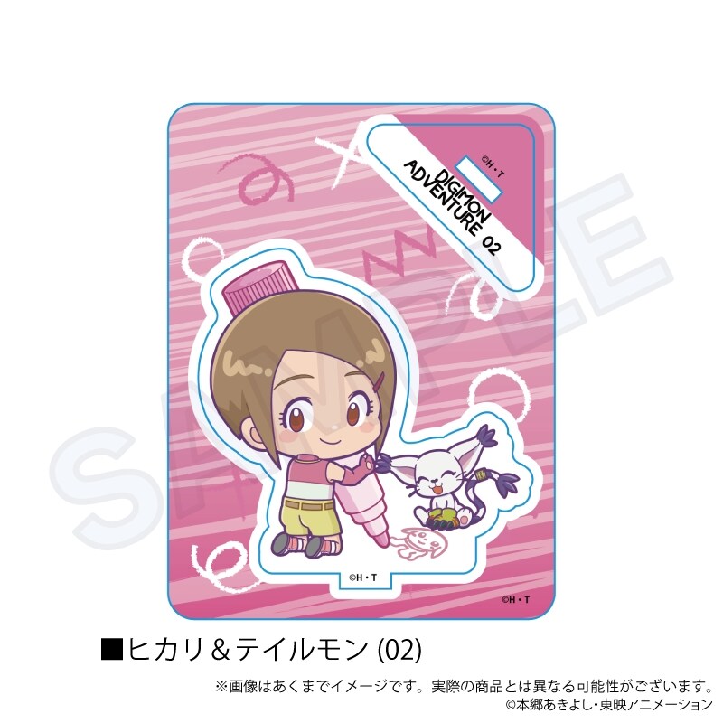 (PO) Digimon Series Mini Character Stand Oekakiccho Ver. Hikari & Tailmon (Digimon Adventure 02)