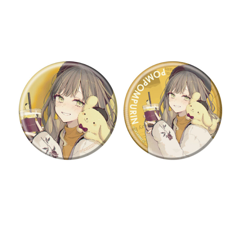 (PO) Can Badge 2 Set Akakura x Sanrio Characters 01 Pom Pom Purin (Original Illustration)