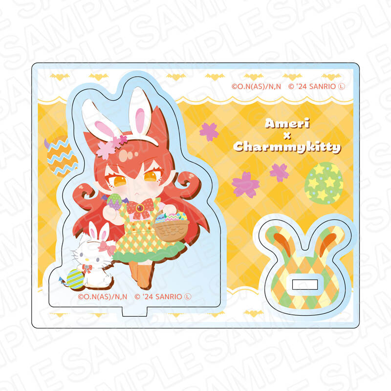 (PO) Welcome to Demon School! Iruma-kun x Sanrio Characters Acrylic Stand Azazel Amelie x Charmmy Kitty Easter Ver.