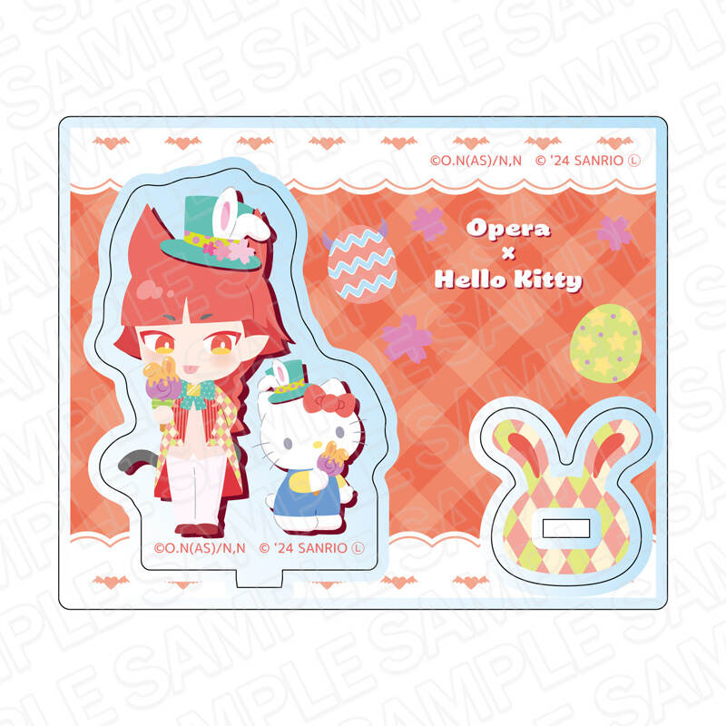 (PO) Welcome to Demon School! Iruma-kun x Sanrio Characters Acrylic Stand Opera x Hello Kitty Easter Ver.