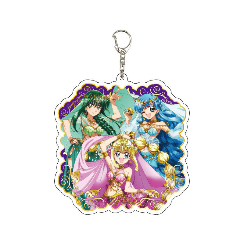 (PO) Deka Acrylic Key Chain Mermaid Melody Pichi Pichi Pitch 01 Group Design (Original Illustration)