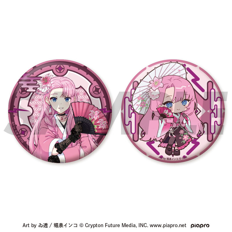 (PO) Piapro Characters -Japunk Style- Hologram Can Badge Set Megurine Luka