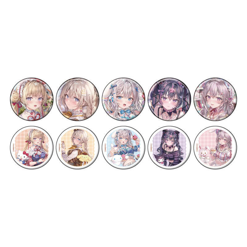 (PO) Can Badge momoco x Sanrio Characters 01 Collaboration Illustration [BOX]
