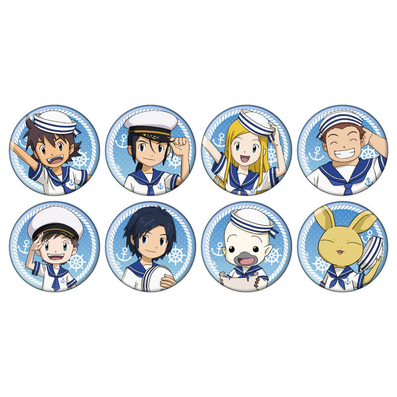 (PO) Can Badge Digimon Frontier 01 Marine Ver. (Original Illstration) [BOX]