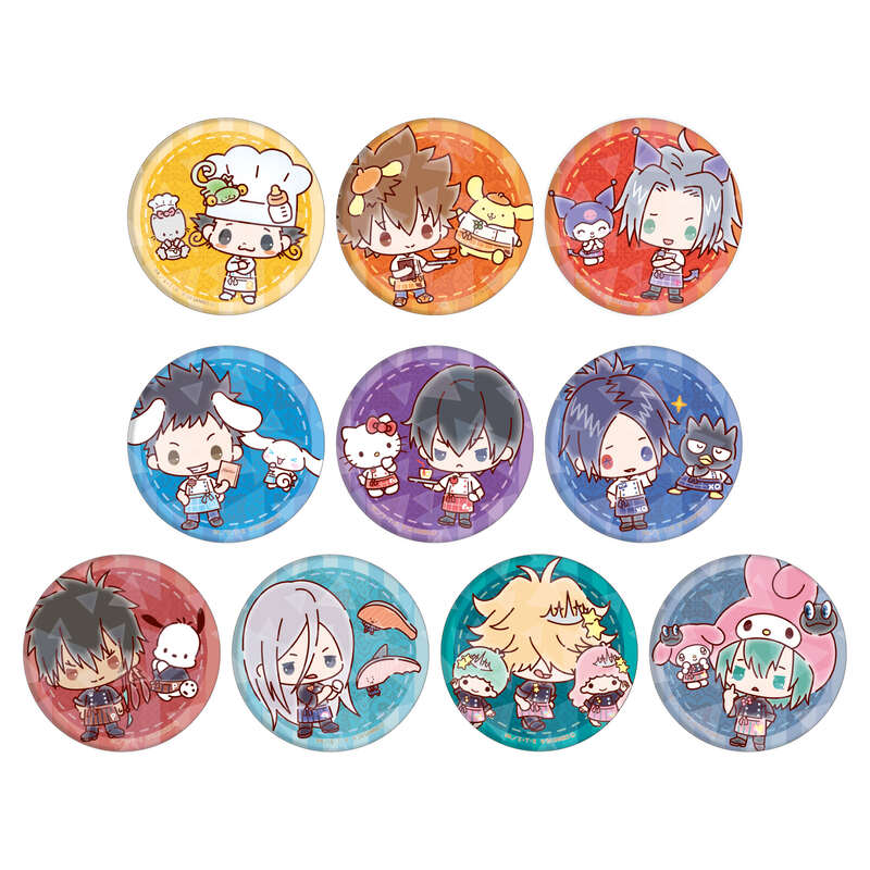 Hologram Can Badge (65mm) Reborn! x SANRIO CHARACTERS 01 Mini Character Illustration [BOX]