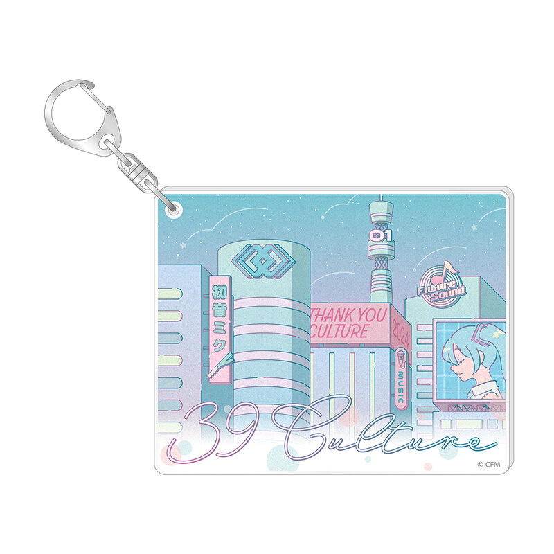 (PO) 39Culture 2024 Art Acrylic Key Chain Hatsune Miku