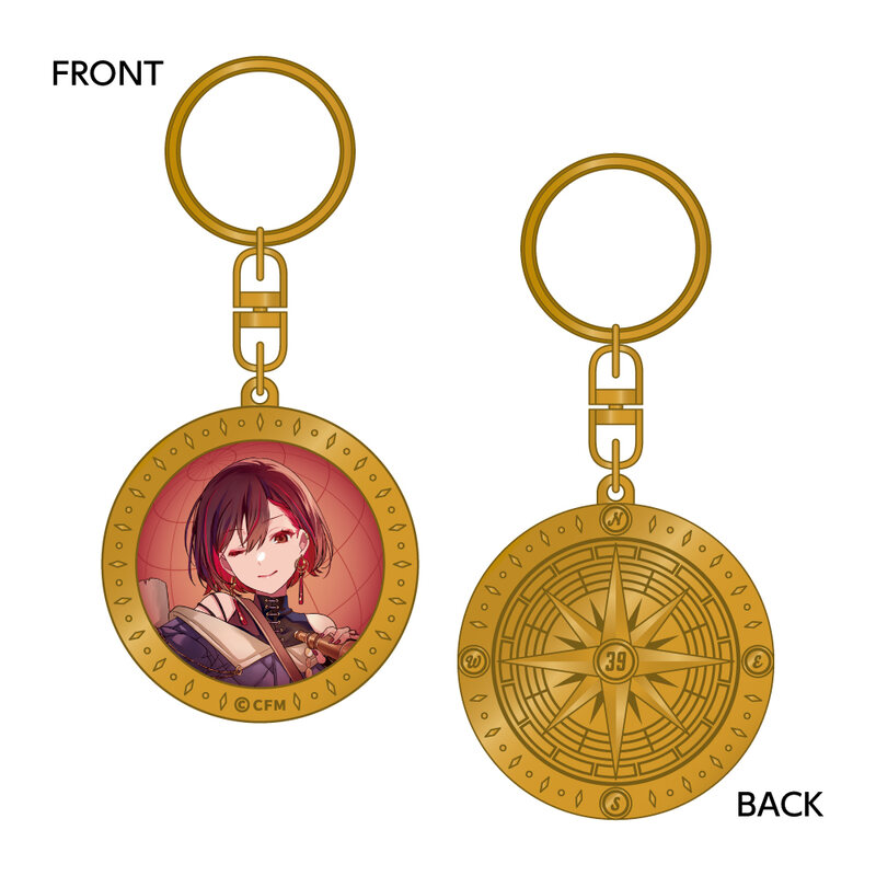 (PO) 39Culture 2024 WORLD Compass Metal Key Chain MEIKO