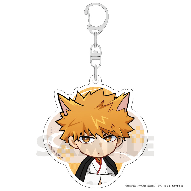 (PO) Blue Lock Acrylic Key Chain Kunigami Rensuke Kimono Kemomimi