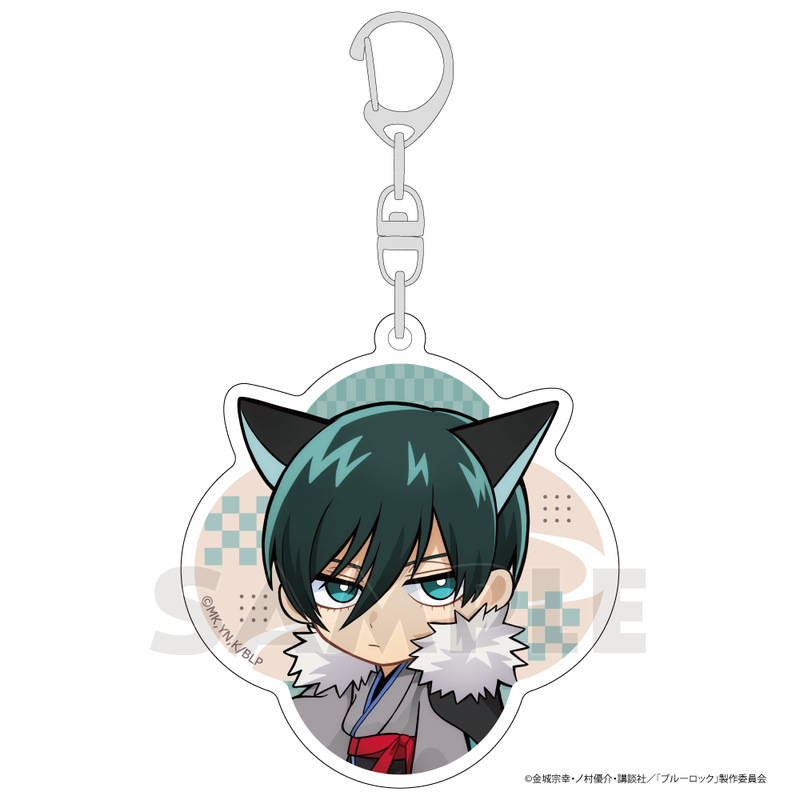 (PO) Blue Lock Acrylic Key Chain Itoshi Rin Kimono Kemomimi
