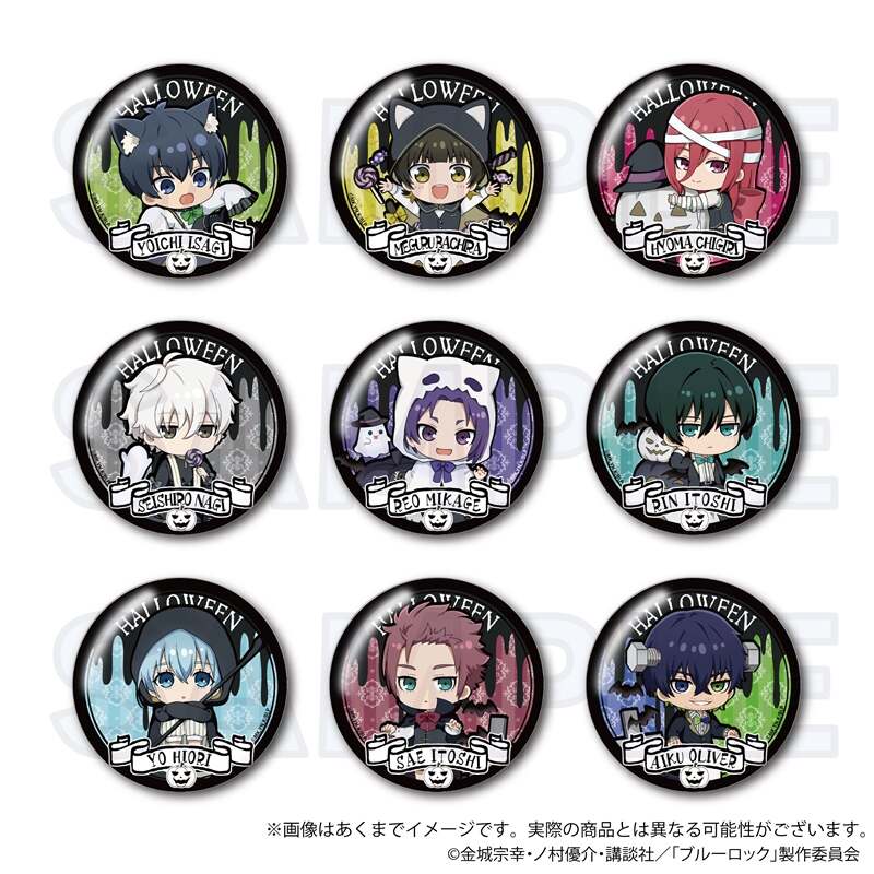 Blue Lock Trading Hologram Can Badge Black Halloween Ver. [BOX]