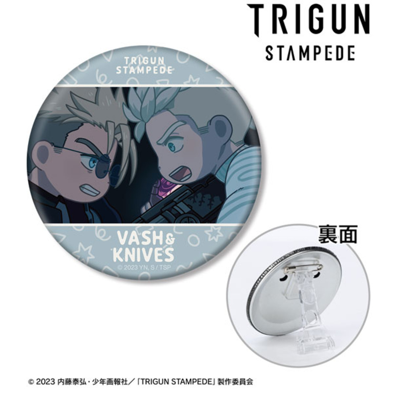 (PO) Trigun Stampede Vash & Knives Yuru Koma 3 Way Can Badge