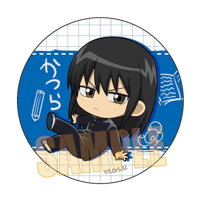 (PO) Pukasshu Can Badge 3-Z Class Ginpachi-sensei Katsura Kotarou