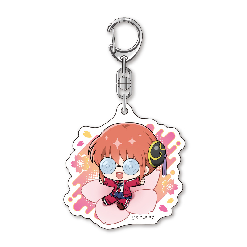 (PO) 3-Z Class Ginpachi-sensei Petite Fleur Acrylic Key Chain Kagura