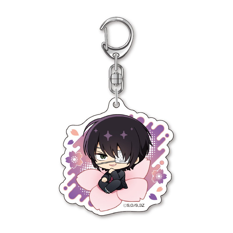 (PO) 3-Z Class Ginpachi-sensei Petite Fleur Acrylic Key Chain Takasugi