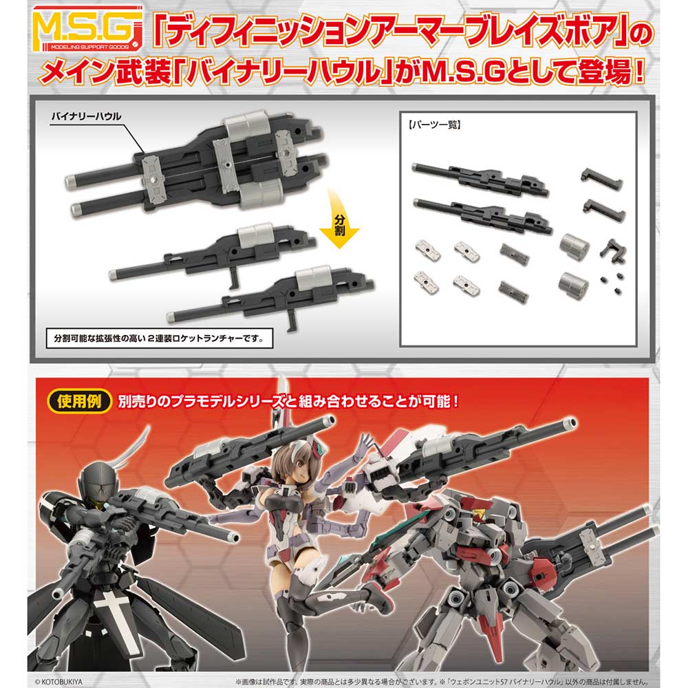 (PO) M.S.G Modeling Support Goods Weapon Unit 57 Binary Howl