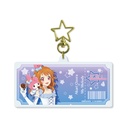 (PO) Deka Acrylic Key Chain with Star-shaped Swivel Snap Hook Aikatsu! Series x Sanrio Characters 02 Ozora Akari x My Melody (Life-Size Illustration)