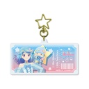 (PO) Deka Acrylic Key Chain with Star-shaped Swivel Snap Hook Aikatsu! Series x Sanrio Characters 05 Minato Mio x Little Twin Stars (Life-Size Illustration)