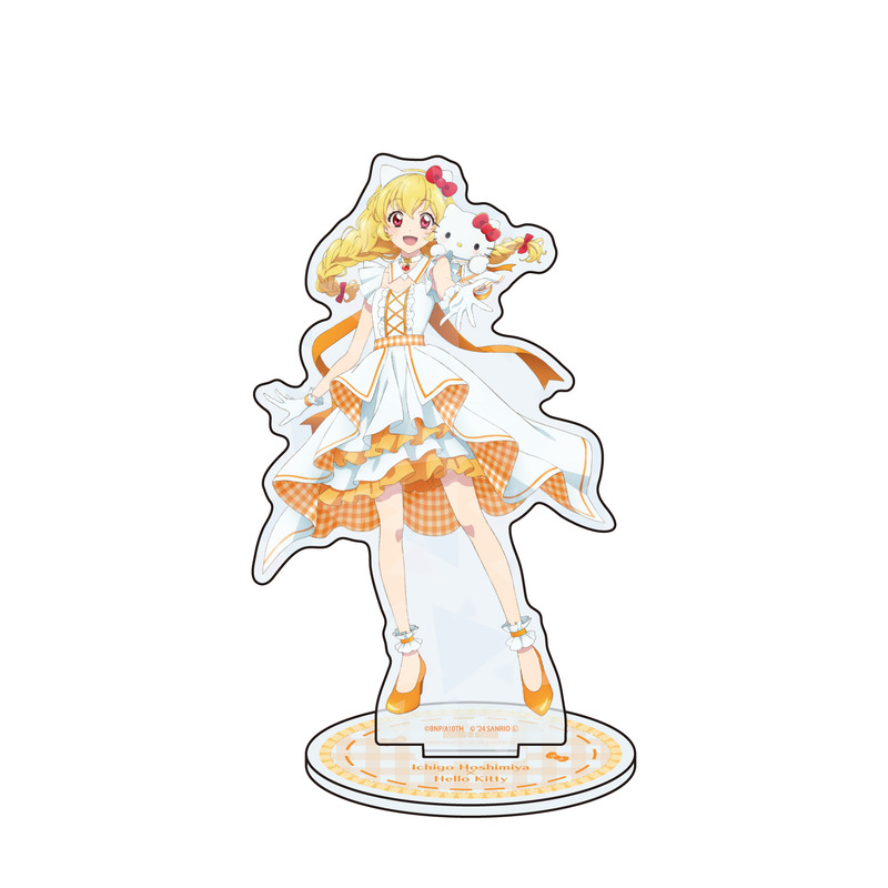 Hologram Acrylic Stand Aikatsu! Series x Sanrio Characters 01 Hoshimiya Ichigo x Hello Kitty (Life-Size Illustration)