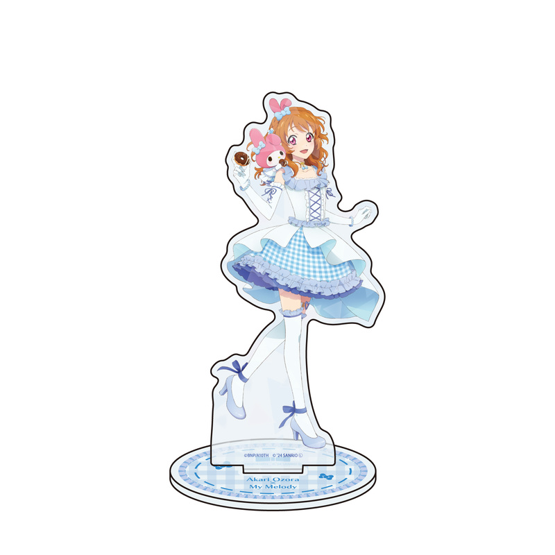 (PO) Hologram Acrylic Stand Aikatsu! Series x Sanrio Characters 02 Ozora Akari x My Melody (Life-Size Illustration)
