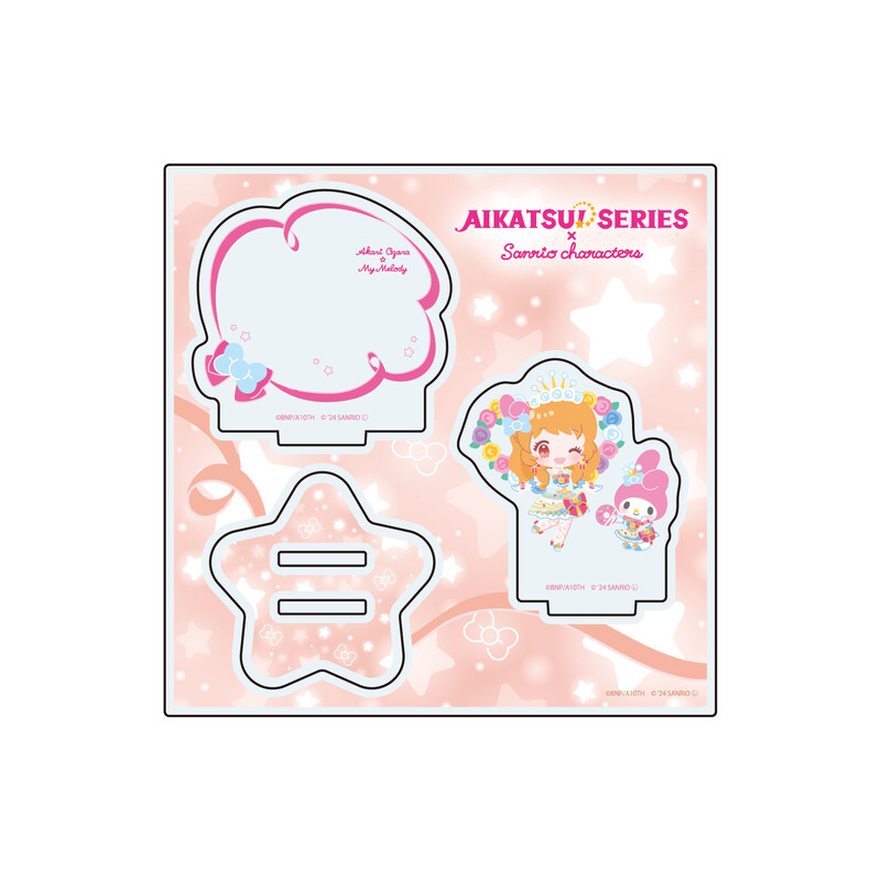 (PO) Acrylic Stand Plate Aikatsu! Series x Sanrio Characters 02 Ozora Akari x My Melody (Mini Character Illustration)