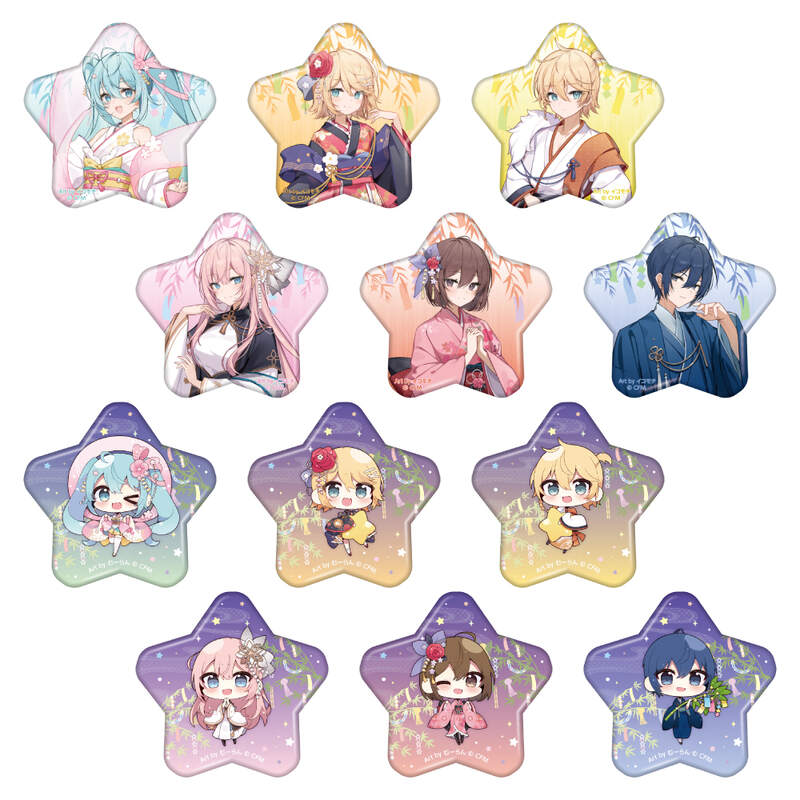 (PO) Hatsune Miku Akihabara Festival 2024 Trading Star Can Badge Tanabata Ver. [BOX]